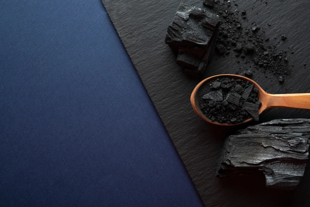 Shilajit resin on a spoon, part of my hereditary hair loss routine